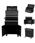    5drawer Rolling Tool Chest heavy Duty 2-in-1 Detachable Tool Box Cabinet W whee