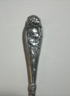 Antique Repouss   Art Nouveau Floral Sterling Silver Boot Button Hook 5 75 