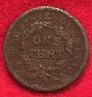 1846 Braided Hair Us Large Cent Copper Coin - Free Shipping