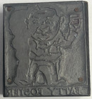 Vintage Metal Wood Letterpress Printing Block  fatty Foster  W  Beer Mug 2  X 2 