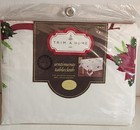 Trim A Home Sentiments Christmas Tablecloth Poinsettia 52x70 Oblong New Sealed
