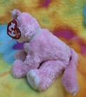 Ty Beanie Baby Carnation The Pink Cat 6  New With Tags Vintage 2002 Soft Fluffy 