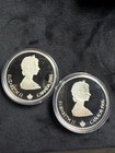 1988 Canada Olympic Silver Proof Coin Set     2-coin Set      Original Case