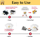 Heat Transfer Paper For Inkjet   Laserjet Printer  40 Sheets  8 5x11  3 0  Print