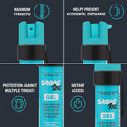 Sabre Pepper Gel With Attachment Clip  Protect Against Multiple Threats With 35