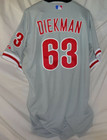 2015 Philadelphia Phillies Jake Diekman Game Used Worn Baseball Jersey Red Sox