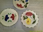 3 Different Vintage Blue Ridge Bowls Different Hand Painted Flower Patterns