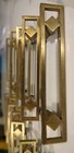 13 Pc 1960s Mid Century Modern 4 5x1  Pull Handles Gold W Screws Authentic 
