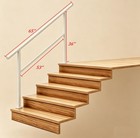 Metty Metal Hand Rails For Outdoor Steps 5 Step Stair Kit Railings For Outdoor