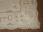 Beautiful Vintage Antique Ivory Wedding Hankie Linen Lace Embroidery 11 