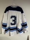  3 Game Used Worn University Of Maine Umaine Black Bears White Jersey