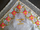Antique Ww1 Silk Embroidered Lace Hanky  2 Silk Postcards souvenir De France