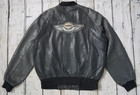 Harley Davidson Men s 100th Anniversary Vintage Gray Black Leather Jacket L