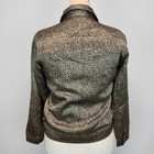 Vintage Worthington Animal Print Jacket Size S Button Up 100  Silk Cheetah Chic