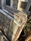 Antique Original Wood   Glass Multi-pane Window Sash  White  Salvage