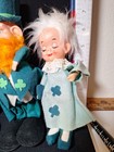 Lot Vintage Kitsch Leprechaun Felt Rubber Face Doll Japan St Patty Patrick