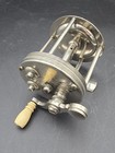 Marshall Field Co   German Silver Kentucky Style Fishing Reel - Agate Jewels 