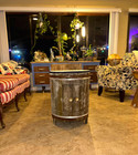 Vintage Asian Rice Drum Accent Table