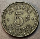Spokane Washington Trade Token  John Larson Pool Hall  Good For 5   In Trade