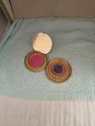 Vintage 1920 s Deco Green  Guilloche Enamel Powder Rouge Compact Floral