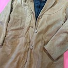 Vintage 70s 80s Leather Suede Jacket Vintage Tan Leather Suede Button Up Jacket