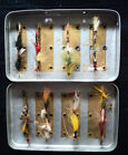 20-25 Hand Tied Flies Fly Fishing Lures In Perrine Sterling Quality Metal Case