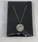 Real  Random Date   Mercury Vintage 90  Silver Dime Coin Pendant   Chain      