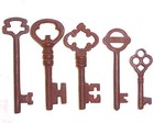 Antique Iron Skeleton Keys  Lot Of 50 Steampunk