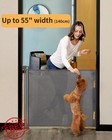 Aourmkoop Retractable Baby Gate Grey 33  Tall 55  Wide Indoor Outdoor