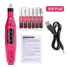 Nail Drill Electric File Acrylic Manicure Pedicure Portable Machine Salon Bits