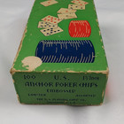 Vintage 1 5  Anchor Clay Poker Chips Star Embossed Original Box Us Playing Card