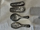 Antique Sterling Silver  4 Piece Vanity Set By Franz Bahner Germany C 1900 Rare