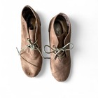 Faux Suede Wedge Lace Up Ankle Booties