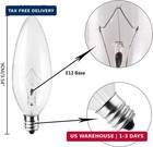 12-pack 60 Watt Chandelier Light Bulbs  Incandescent Candle Light Bulb - Warm Wh