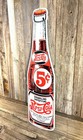 Pepsi Cola Glass Like Bottle Die Cut Out Metal Tin Sign Vintage Style Bar Garage