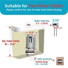 Ulinlo Pouly 3-inch Dual Flush Valve Replacement Upgraded Drain Outlet 