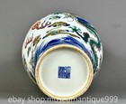 13 6  Qianlong Marked Chinese Blue White Doucai Porcelain Dragon Vase Bottle