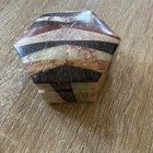 Vintage Hexagon Stone Trinket Box With Lid