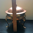 Vintage 1970s Copper And Brass Chafing Dish With Fuel Burner And Lid Set 9 5   d