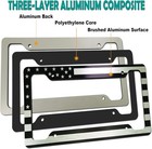 American Flag License Plate Frame Patriotic Usa Flag Car Tag Cover  Rust Rattle 