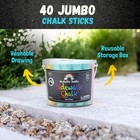 Coconut Outdoor Jumbo Sidewalk Chalk Bucket - 40 Pieces  40pcs  pack Of 2 