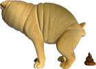 Collectibles Pooping Pug Puppy Statue Realistic Funny Dog Figurine creative