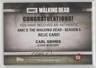 2017 Topps The Walking Dead Season 6 Relics Chandler Riggs As Carl Grimes Ux6