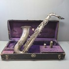 Vtg Martin Low Pitch Alto Saxophone Silver Plate Case Eckhart Indiana Handcraft
