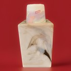 Dixie Cup Dispenser Vintage Bathroom Mouthwash Beige Cream Marbled