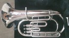 Euphonium 3 Valve Of Pure Brass In Silver Chrome Polish case Box  Free Shipping