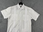 Mojito Guayabera Mexican Wedding Shirt Mens S White Short Sleeve 4-pockets Nwot