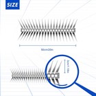 Yxybst Bird Spikes  20 Inch  Stainless Steel Fence Spikes 20 Inch  Silver