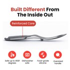 Silicone Spoon Spatula For Cooking - Multifunction Scoop Large  Gray-1 Pack