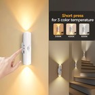 4-pack Motion Sensor Led Night Light Rechargeable Magnetic Wall Lamp 3 7 Colors